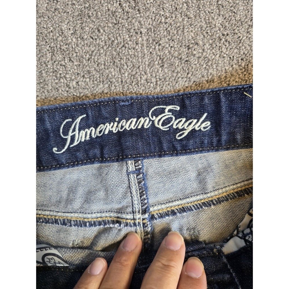 Dark Blue Women's Flared Jeans - Picture 2 of 15